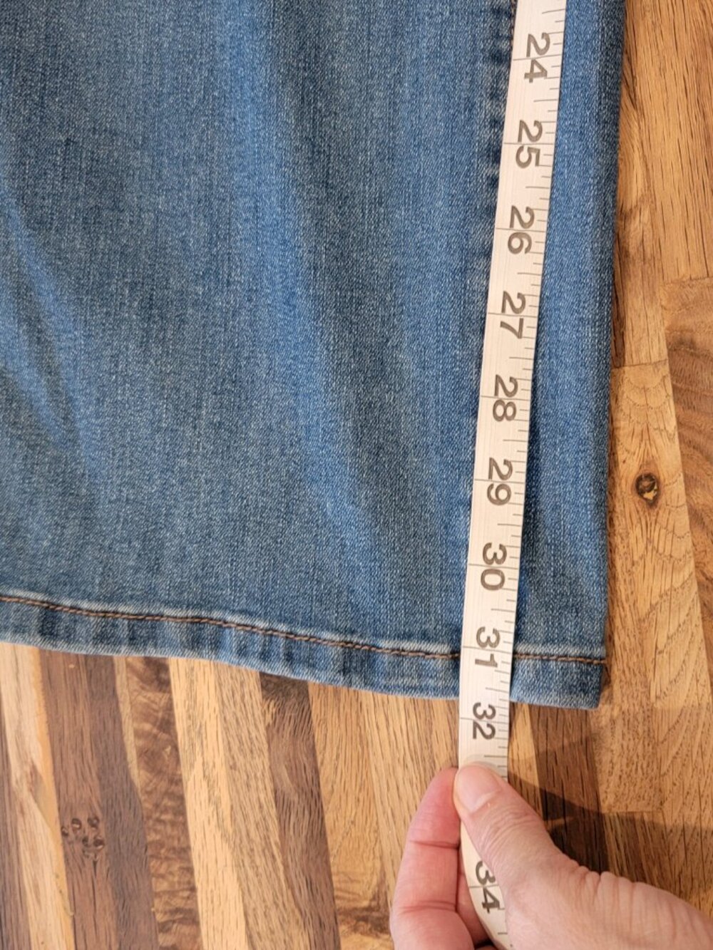 Kim Rogers Pull On Bootcut Tummy Control Herrin Wash Blue Jeans - Picture 7 of 11
